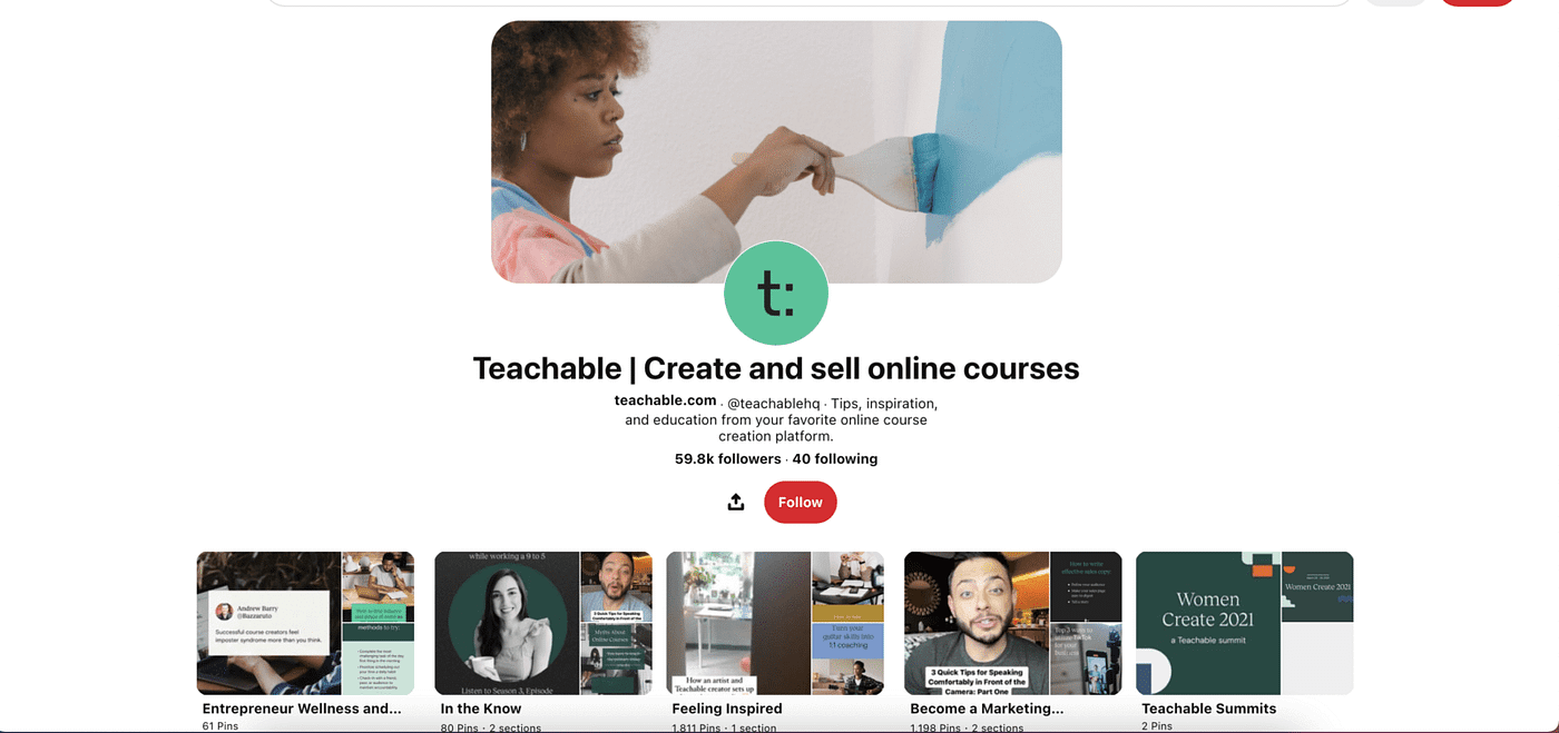 Increase Pinterest Followers : Teachable