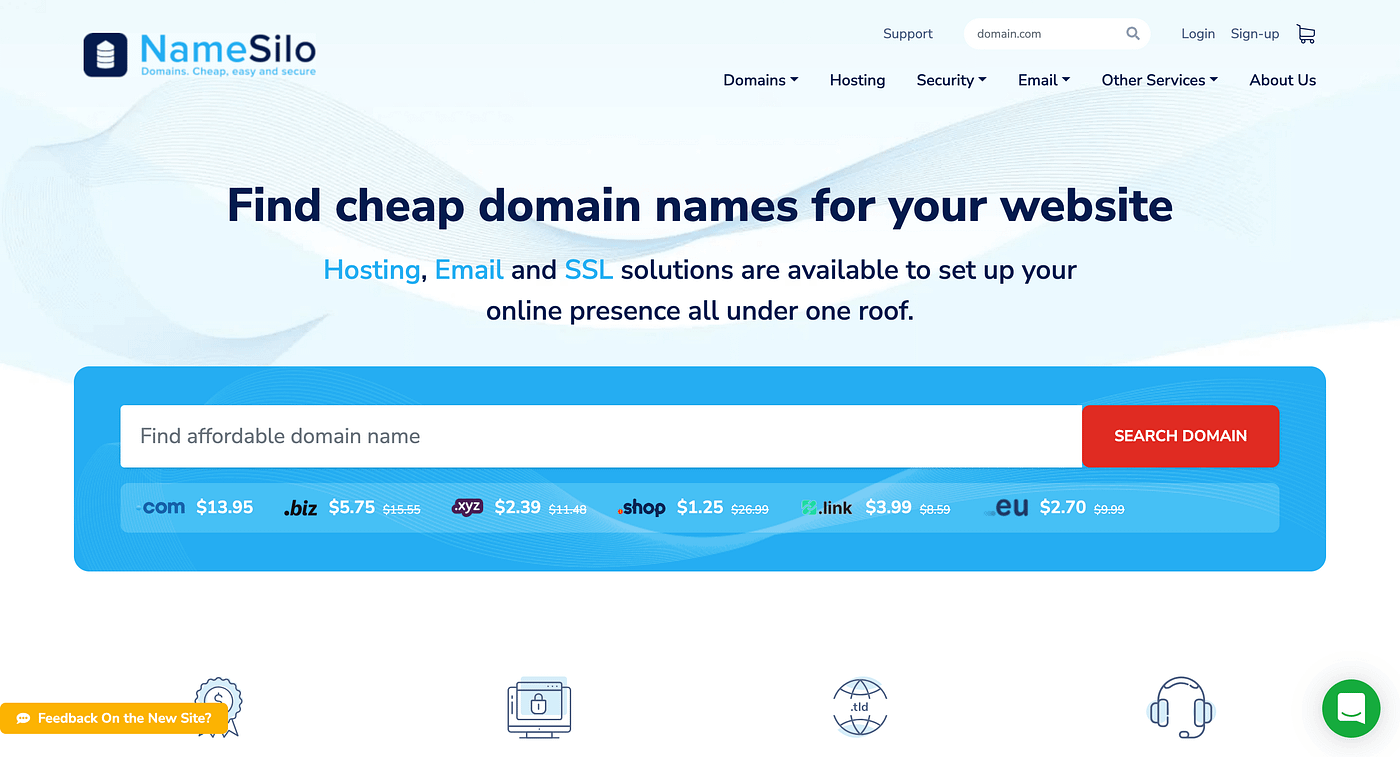 Domain Name Cost: NameSilo