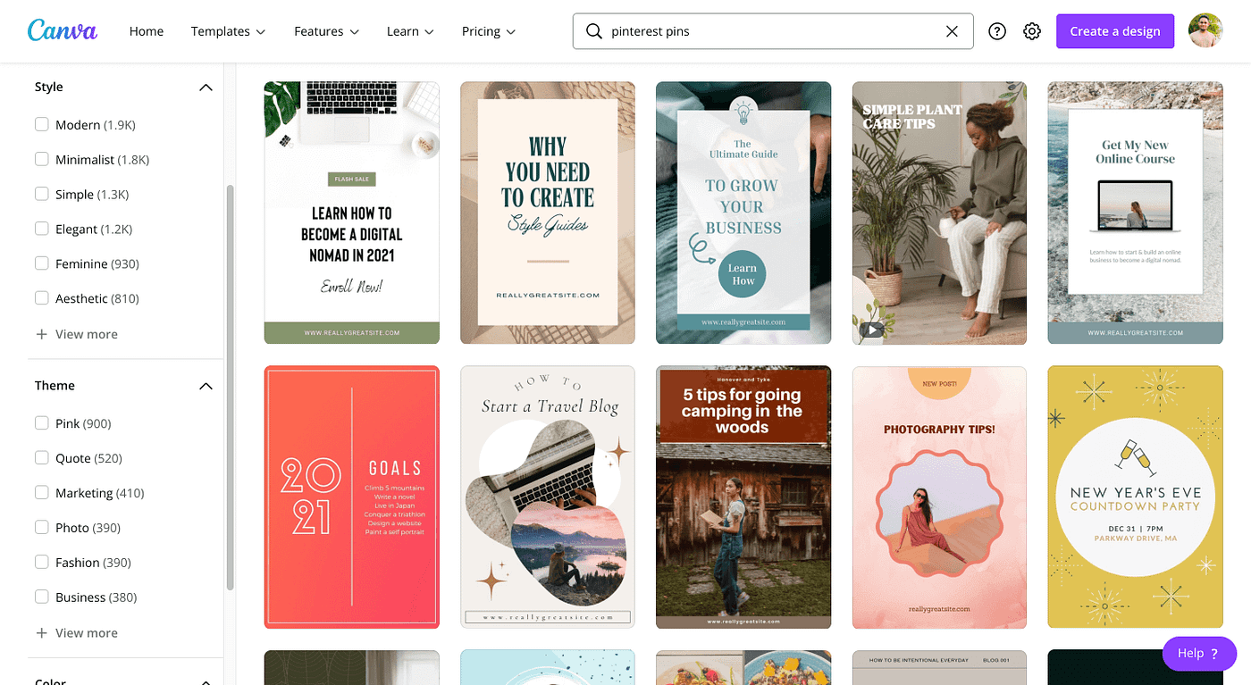 Pinterest Marketing: Canva