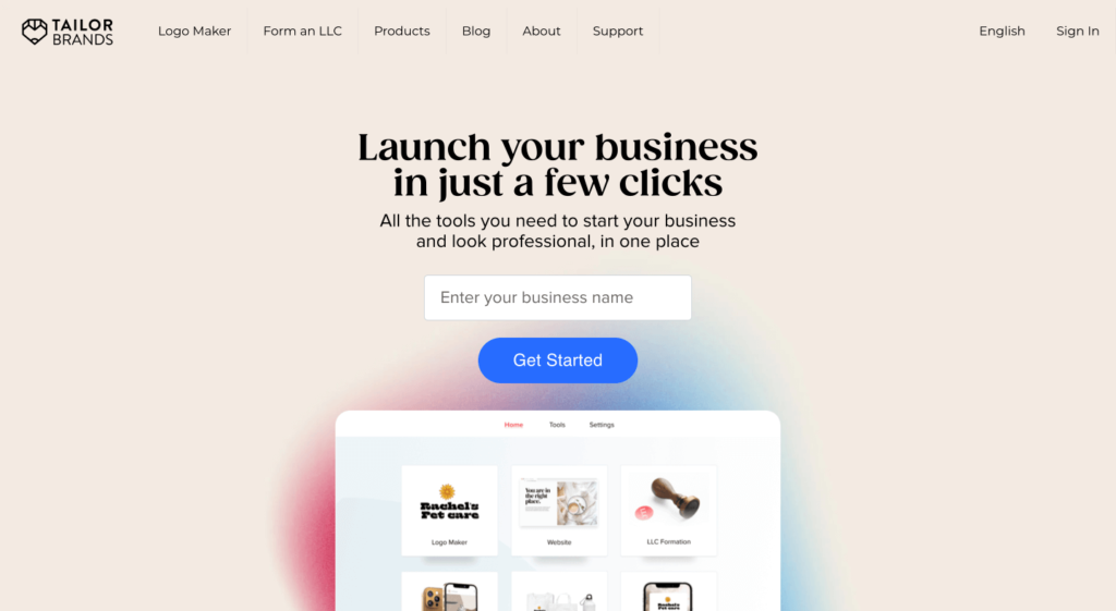 Business Tools Tailor Brands